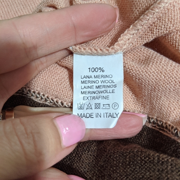 MERINO WOOL LONG CARDIGAN SWEATER Italian S - Picture 3 of 8